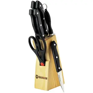 Maestro MR 1402 Knife Set with Wooden Stand, 8 Pieces