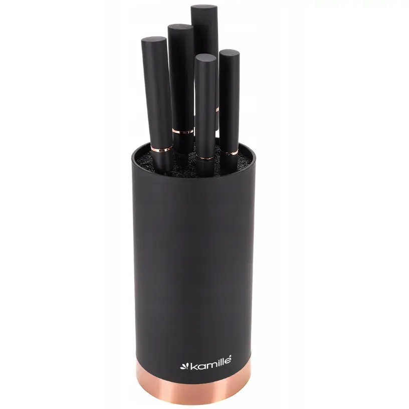 Kamille 7625 Knife Set with Stand, 6 Pieces Photo 2