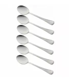 KingHoff KH 1435 Polished Stainless Steel Table Spoon Set, 19.5 cm, 6 Pieces