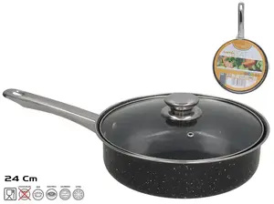 KITCHEN&GO Frying Pan with Lid 24 cm