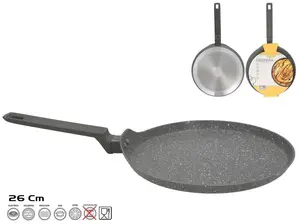 KITCHEN&GO Crepe Pan 26 cm with Granite Effect Coating