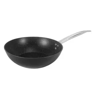 Oliver Voltz 5V54420N28 Aluminum Wok Pan 28 cm with Marble Non-Stick Coating
