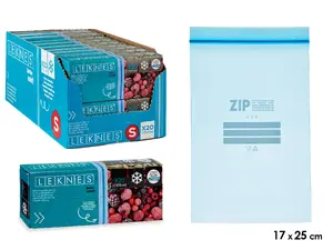 Leknes 87067 Small Freezing Bags with Zip Closure, 20 Units