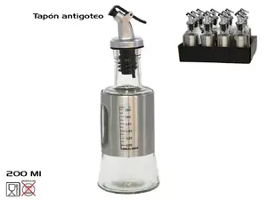 KITCHEN&GO Measuring Oil Bottle with Drip Stop, 190 ml