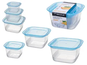 Galicja 41168 pārtikas uzglabāšanas trauku komplekts, 3 daļas, 260 ml, 680 ml, 1350 ml
