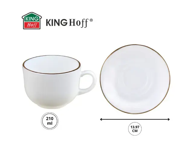 KINGHoff KH 1929 Cup and Saucer Set - 12 Pieces Photo 3