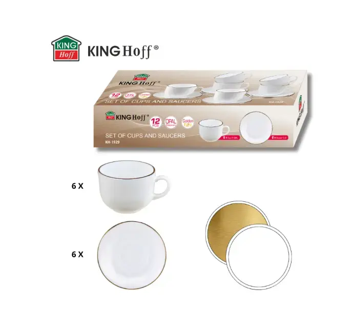 KINGHoff KH 1929 Cup and Saucer Set - 12 Pieces Photo 4