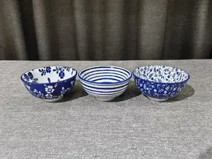 KITCHEN&GO Porcelain Bowl, 3 Assorted Designs