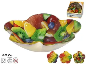 KITCHEN&GO Glass Bowl, 15 x 15 x 4 cm, 3 Assortment