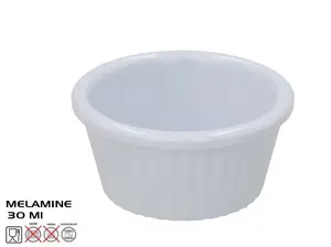 KITCHEN&GO Sauce and Condiment Dish, 30 ml, White