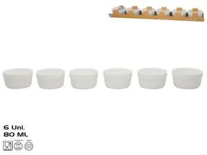 KITCHEN&GO Baking Forms, 80 ml, 6-Piece Set, White