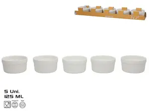 KITCHEN&GO Baking Forms, 125 ml, White, Set of 5