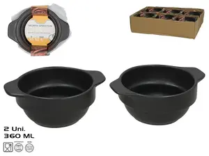 KITCHEN&GO Appetizer Sauce Boat Set, 360 ml, 2 Pieces, Black