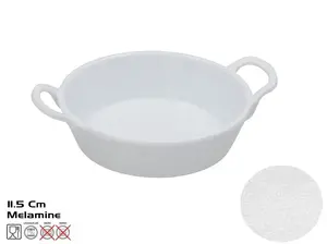 KITCHEN&GO White Casserole Dish with Handles 11.5 cm