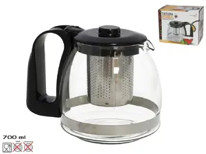 KITCHEN&GO Glass Teapot with Filter, 700 ml