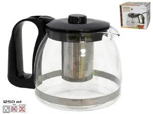 KITCHEN&GO Glass Teapot with Filter, 1250 ml