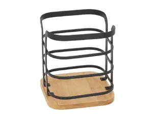 KITCHEN&GO Cutlery Holder, Black