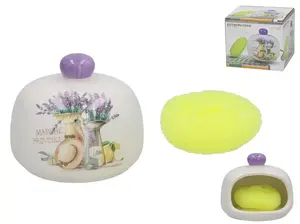 KITCHEN&GO Dishwashing Sponge Holder, Dolomite, 11.6x9.8 cm