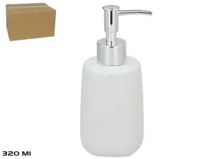 BATH&GO Ceramic Soap Dispenser, 320 ml, White