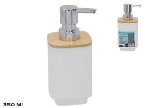 BATH&GO Bamboo Soap Dispenser, 350 ml