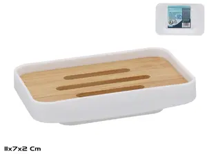 BATH&GO Bamboo Soap Holder for Bathtubs