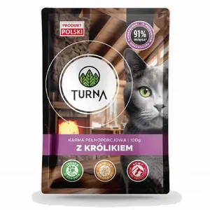 TURNA Cats with rabbit – wet cat food – 100g