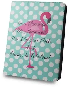 TelForceOne Universal Tablet Case for 9-10 inch Tablets, Flamingo and Dots Pattern