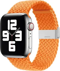 Тканевый ремешок Hurtel для Watch 6 / 5 / 4 / 3 / 2 (44mm / 42mm) плетеный браслет оранжевый