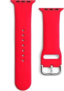 Hurtel Silicone Strap for Apple Watch Ultra 49mm / 8 / 7 / 6 / 5 / 4 / 3 / 2 / SE 45/44/42mm, Red