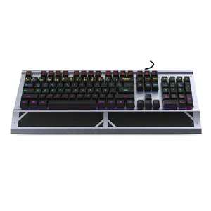 Inca IKG-444 Mechanical Gaming Keyboard, Full-size, USB, RGB Backlight, Grey