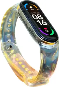 Hurtel Silicone Replacement Strap for Xiaomi Mi Band 6 / 5, Yellow