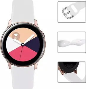 Hurtel Silicone Strap for Smartwatch, Universal 22mm, Red