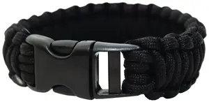 BCB Bransoleta survivalowa Paracord Bracelet BCB Black roz. uniw