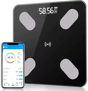 Cooper & Pals B2017 Smart Electronic Bathroom Scale with Bluetooth and LCD Display, Black
