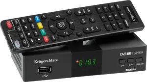 Krüger&Matz DVB-T2 H.265 HEVC Digital TV Tuner with HDMI, SCART, PVR, and USB