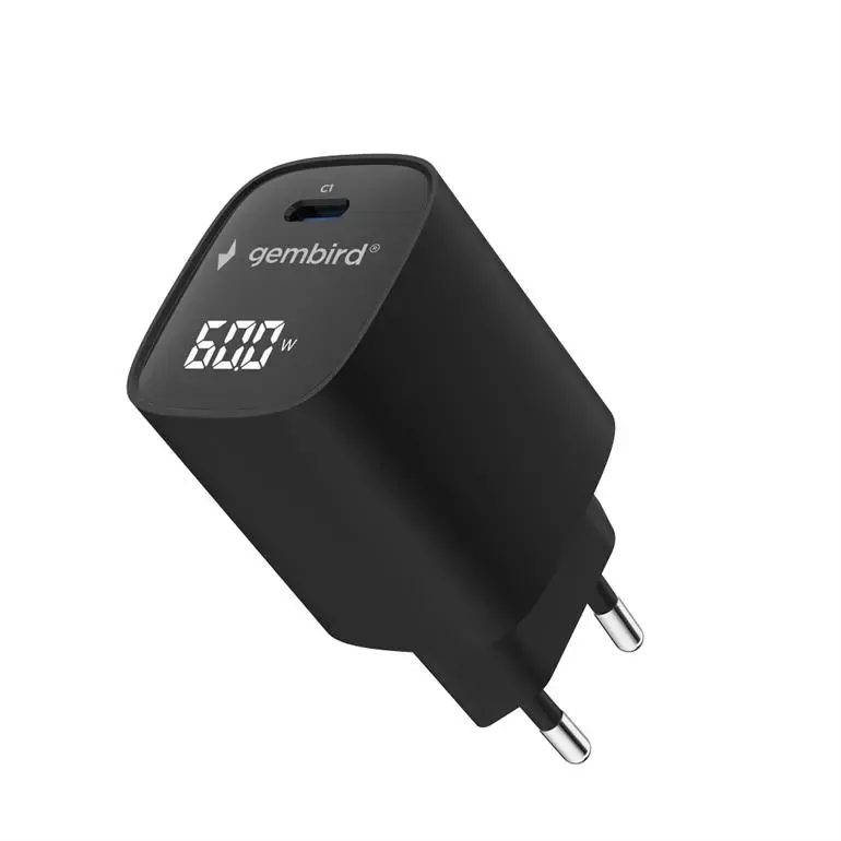 Gembird TA-UC-1C-PD60LCD-01-BK 60W USB Type-C Charger Photo 2