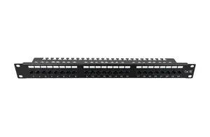 Lanview LVR-CAT5E-UTP-LSA 1U 24-Port Cat5e Patch Panel Black