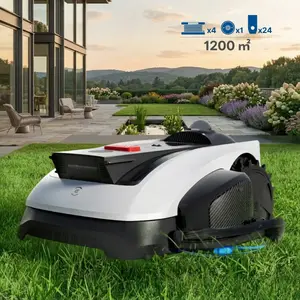 Роботизированная газонокосилка Ecovacs GOAT O1200 LiDAR PRO с триммером, площадь 1200 м², ширина скашивания 22 см
