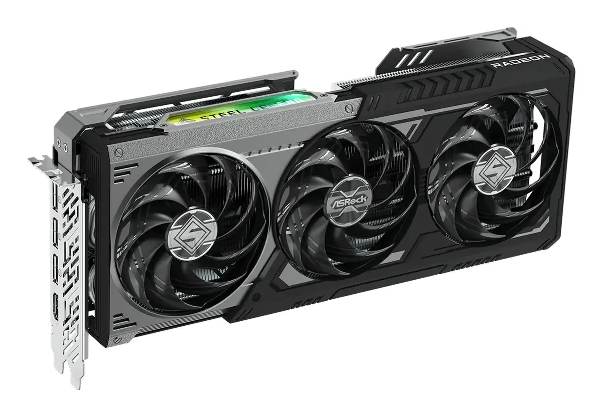 Видеокарта ASRock Radeon RX 9070 GRE Steel Legend 12GB Photo 3