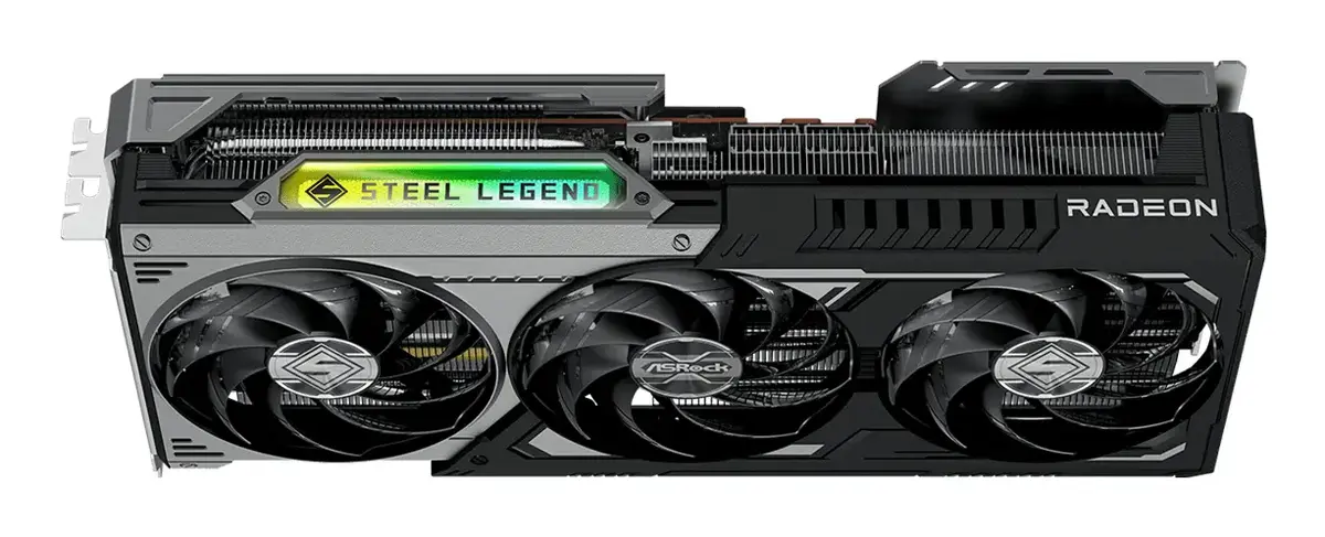 Видеокарта ASRock Radeon RX 9070 GRE Steel Legend 12GB Photo 5