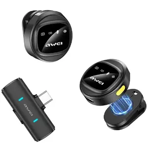 Awei MK3 Duo lavalier mikrofons, dubultā piespraužamā sistēma