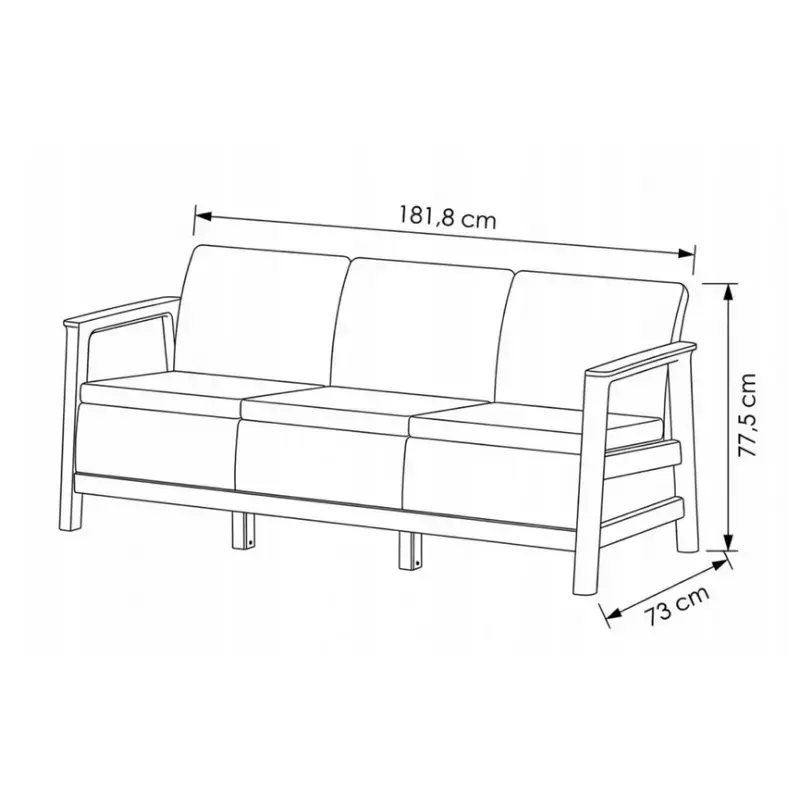 Трехместный садовый диван Keter Scandi Linea Photo 4