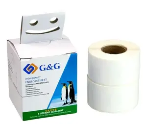 G&G 15564 Self-Adhesive Printer Labels, White, 89 x 28 mm, 130 Labels per Roll