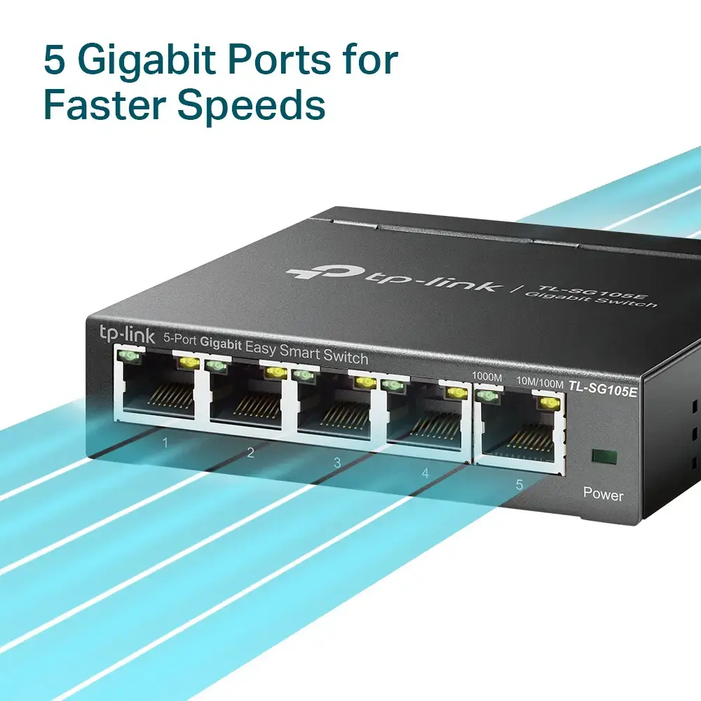 TP-Link TL-SG105E pārvaldāms L2 Gigabit komutators Photo 4