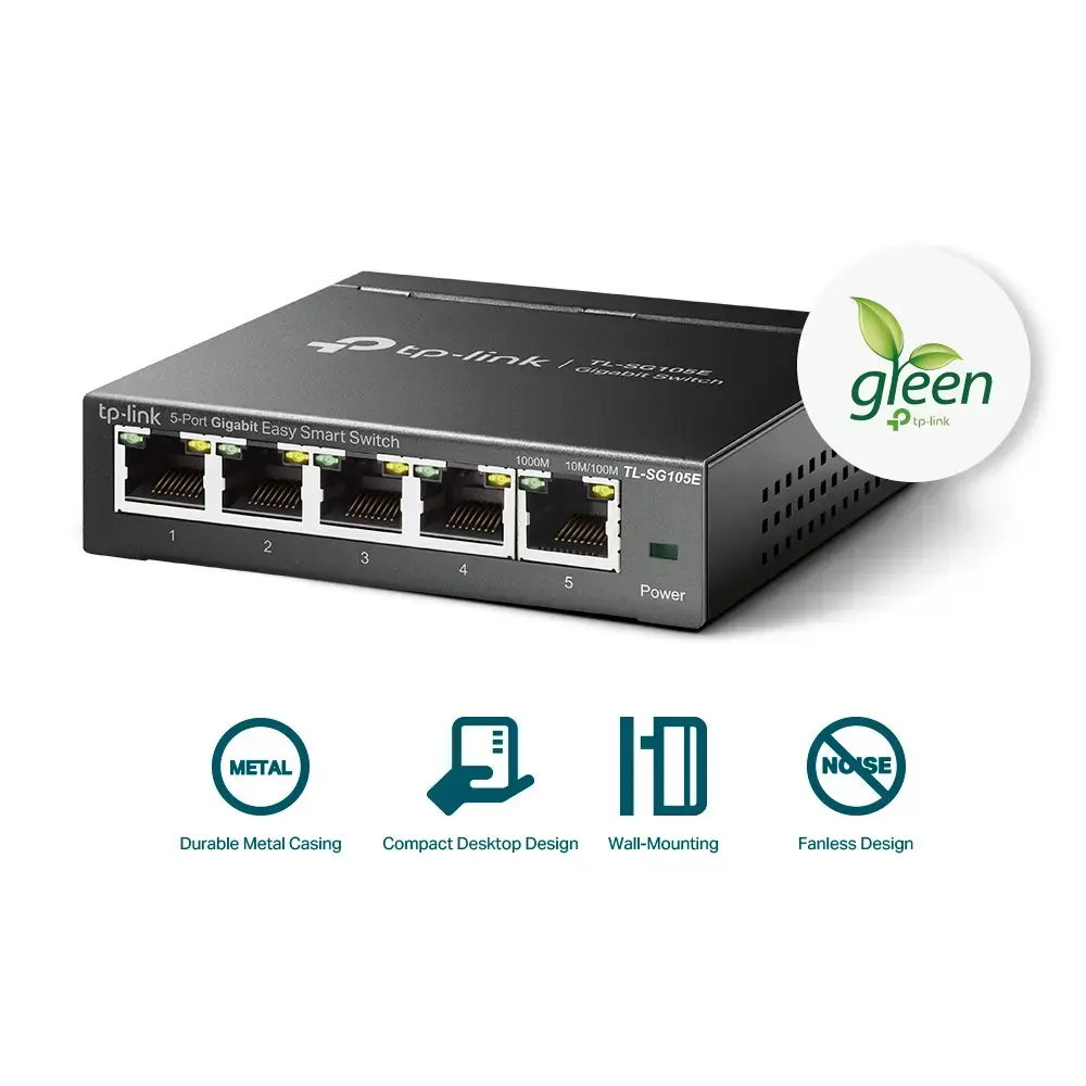 TP-Link TL-SG105E pārvaldāms L2 Gigabit komutators Photo 5