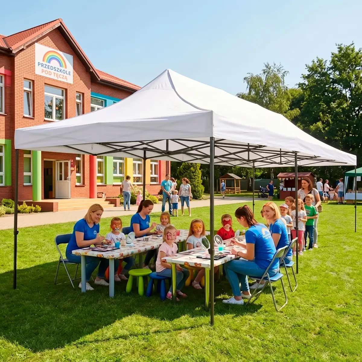 Dārza telts Springos 3x6 m balta Photo 7