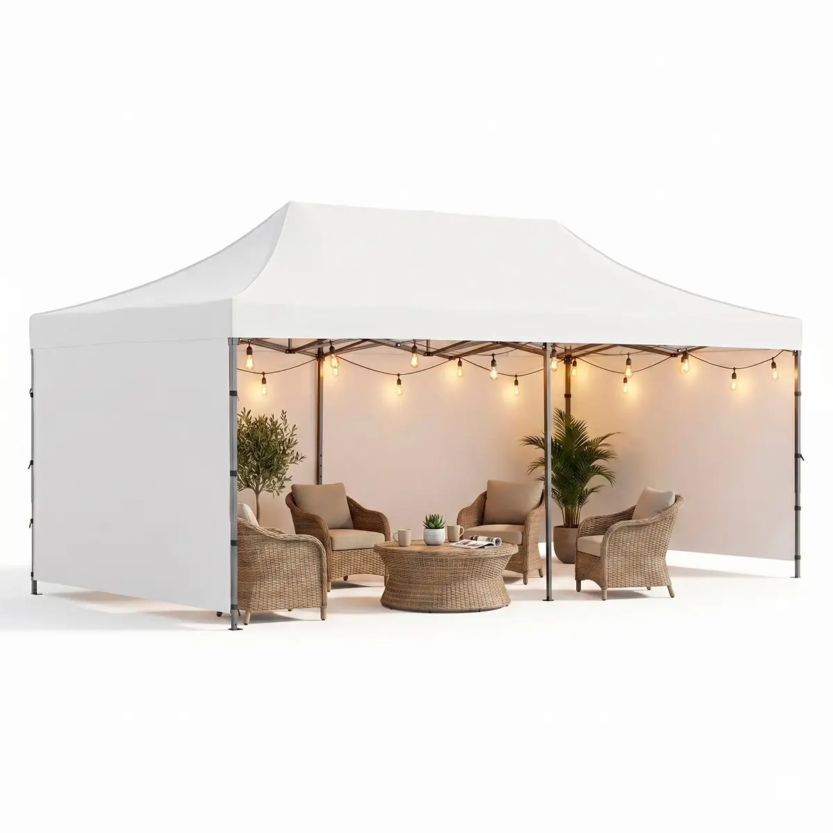 Dārza telts Springos 3x6 m balta Photo 10