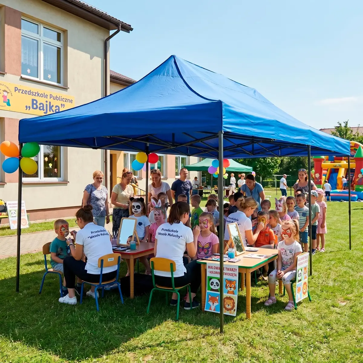 Dārza telts Springos 3x6 m zila - Izturīgs paviljons Photo 4