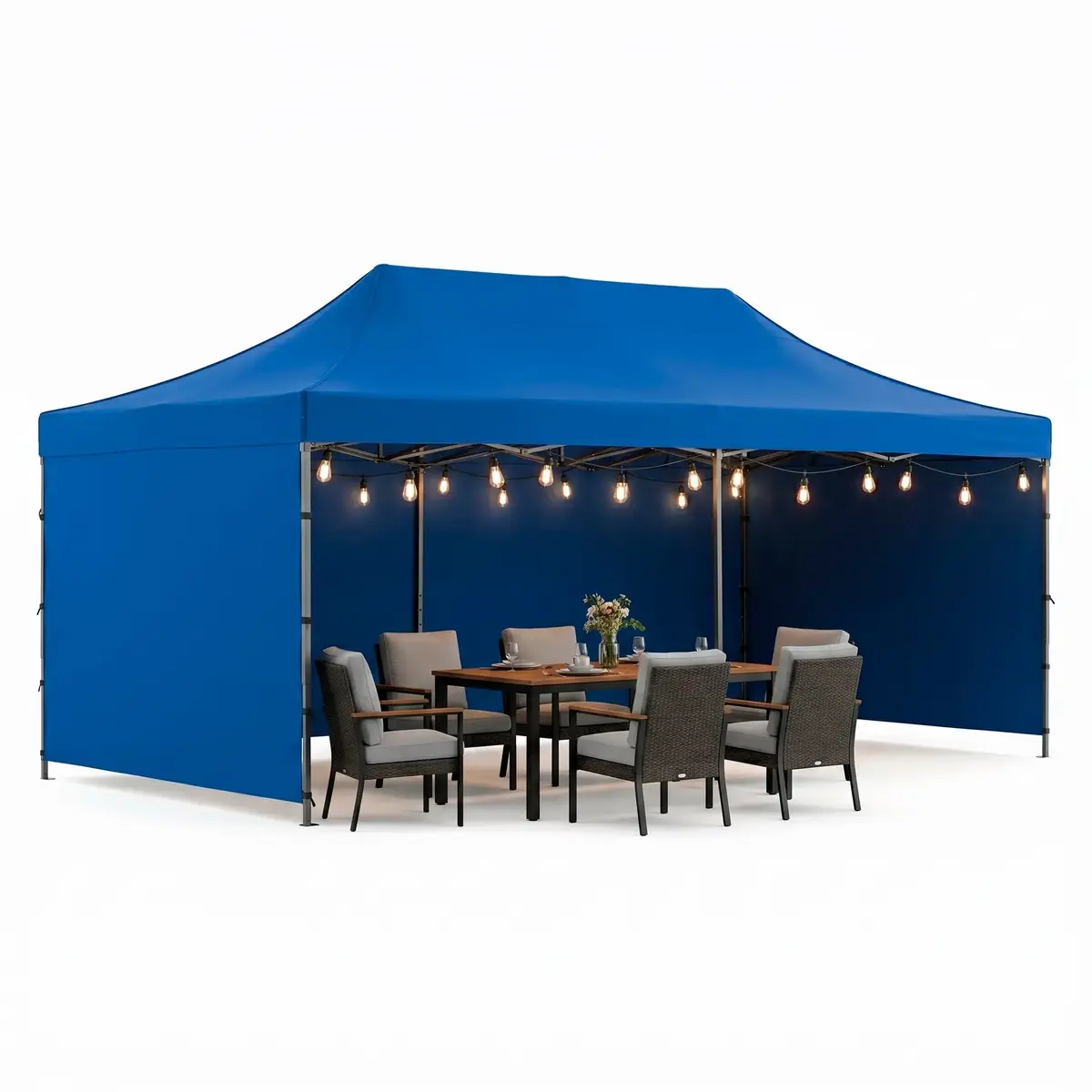 Dārza telts Springos 3x6 m zila - Izturīgs paviljons Photo 8