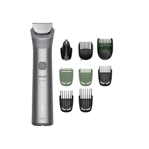 Philips All-in-One Trimmer 5000 Series MG5931/15 Многофункциональный триммер 10-в-1 Светло-серый Аккумулятор 120 мин Время работы 13 установок длины 0.5–16 мм